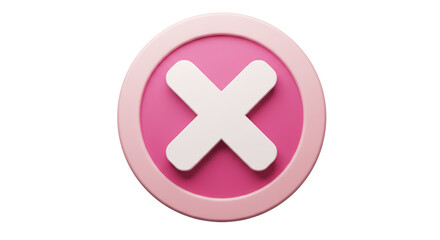 Fototapeta premium Isolated Pink Cross Icon