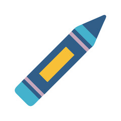 Colorful crayon icon illustration on a black background