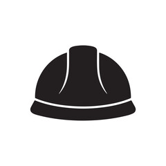 Fototapeta premium Construction safety helmet icon. Simple solid style. Hard hat, worker cap, protect and safe concept. Glyph vector illustration design isolated on white background