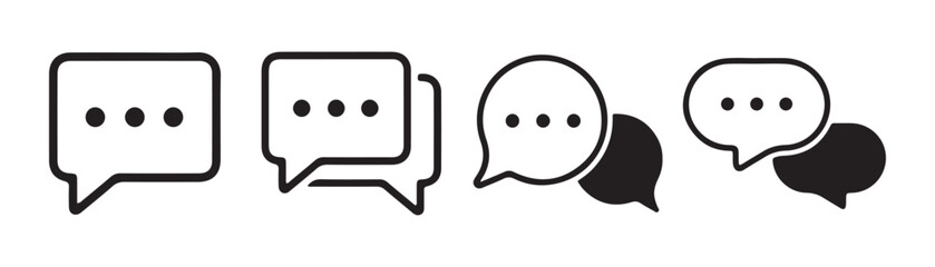 Set of message icon collection. Text message icon. Vector illustration eps 10