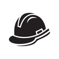Fototapeta premium Construction safety helmet icon. Simple solid style. Hard hat, worker cap, protect and safe concept. Glyph vector illustration design isolated on white background