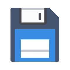 Iconic floppy disk representing data storage in retro style