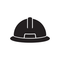 Fototapeta premium Construction safety helmet icon. Simple solid style. Hard hat, worker cap, protect and safe concept. Glyph vector illustration design isolated on white background