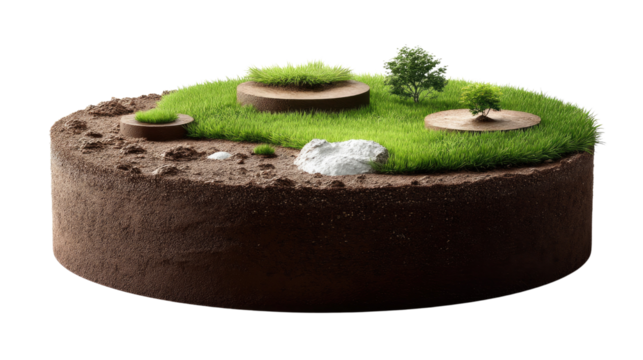 Miniature Landscape: A captivating miniature landscape, meticulously crafted to showcase natural elements, offering a unique perspective on the harmony of nature.