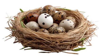  Nest of Promises: A detailed shot of a meticulously crafted nest cradling eggs, a symbol of nature's fragility, potential and the beauty of beginnings.