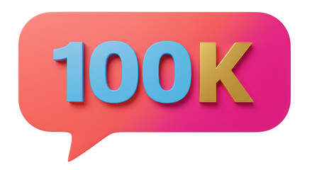 Isolated 100K Follower Sign