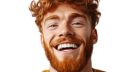 Close-Up Portrait of Handsome Irish Ginger Young Man