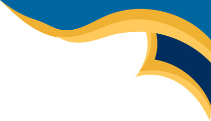 Blue and Gold Floral Bloom with Copy Space - Modern Vector Background