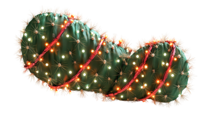 Glowing Black Friday Cactus Lights - Creative Festive Decor Concept