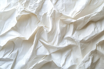 Obraz premium White crumpled paper texture background.