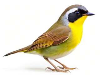 Fototapeta premium common yellowthroat isolated on white background
