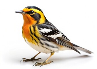 Obraz premium blackburnian warbler isolated on white background