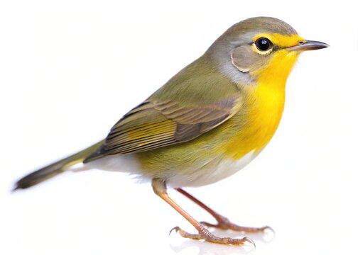 colima warbler isolated on white background