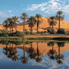 Serene Oasis in the Desert