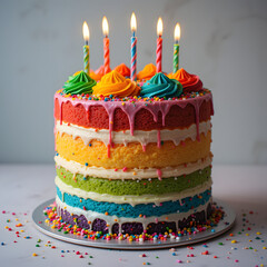 birthday cake rainbow
