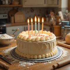 cake with candles