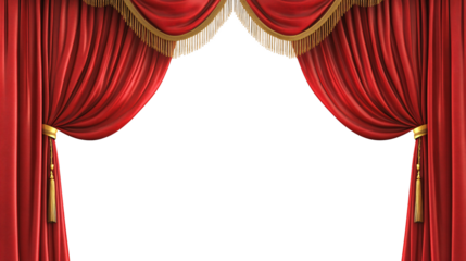 Elegant Red and Gold Theater Curtains for Dramatic Stage Productions