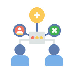 Obraz premium Diagram of hierarchical structure showing connection and interaction flow