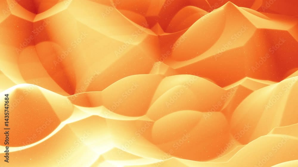 Poster red orange gradient, soft matte material with light inner glow. beautiful abstract 3d surface with g