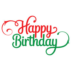 Colorful Happy Birthday Greeting Card Vector | Hand Lettered Typography with Confetti and Decorative Elements