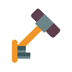 Flat illustration of a wall mounted lamp on black