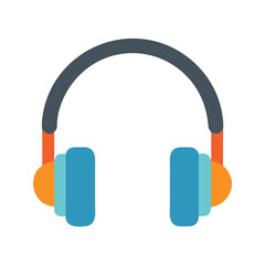 Modern style headphones with colorful design on a black background