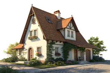 Naklejka premium Charming European Cottage Exterior