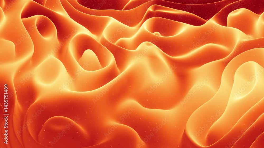 Poster red orange gradient, soft matte material with light inner glow. beautiful abstract 3d surface with g