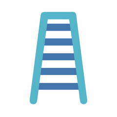 Isolated ladder on black background with clean aesthetic look