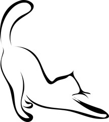 Line drawing of a cat