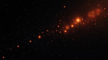 orange lights in endless space.