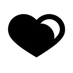 A unique black heart shape that symbolizes love, affection and compassion
