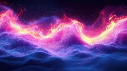 Abstract wave of light distorted by fluid noise jpeg background image