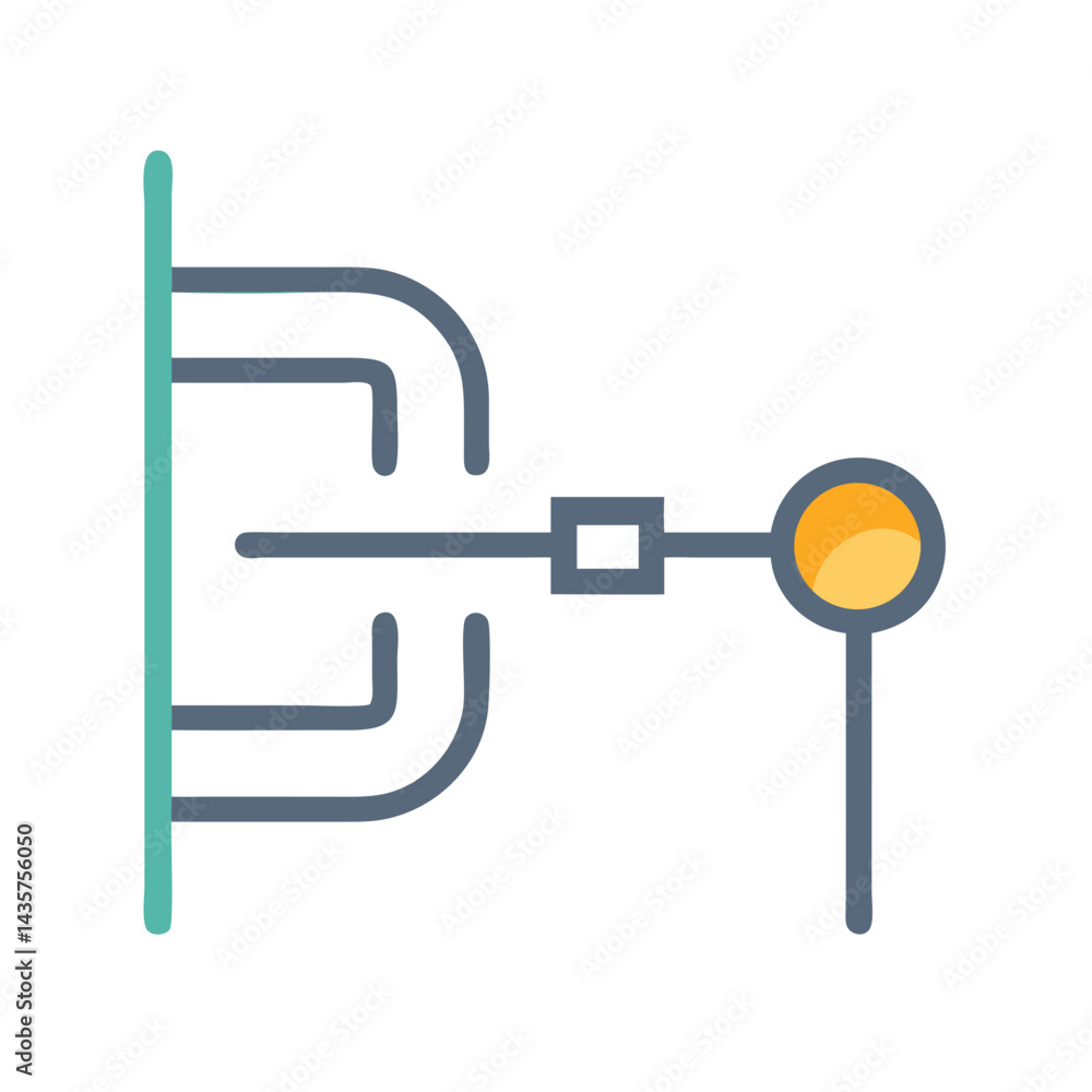 Poster schematic block diagram illustrating a network connection and data flow
