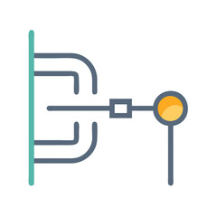 Schematic block diagram illustrating a network connection and data flow