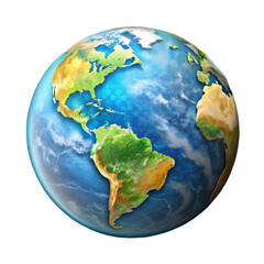 Naklejka premium planet earth with clouds