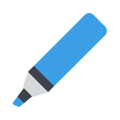 Blue marker on a black background for highlighting text