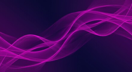 Naklejka premium Abstract Purple And Pink Flowing Waves Digital Art Background