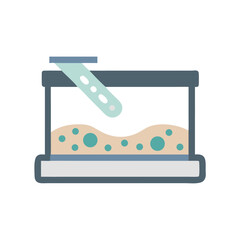 Laboratory setup with sample inside the tank vector graphic