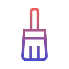 Obraz premium Gradient brush icon for creative design on black backdrop