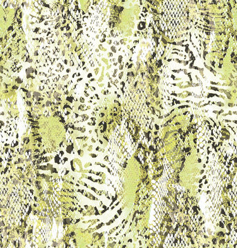 The beautiful of art snake leoaprd skin Pattern
