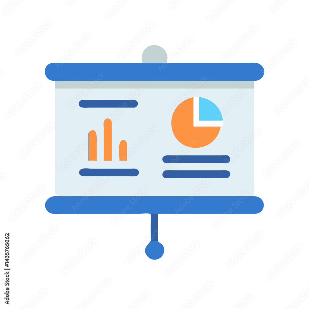 Poster presentation board with data charts and graph information
