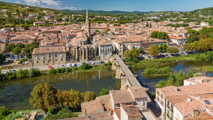 Picturesque Limoux town in France