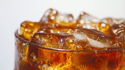 Long Island Iced Tea isolated on a white background, high-resolution photography, stock photo, professional color grading, soft shadows, low contrast, clean sharp focus