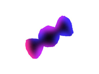 3d glossy purple pink blob abstract shape on white background