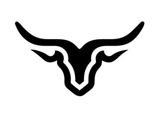 Solid black background image  of long horn .  A completely black image with no visible detail or elements.