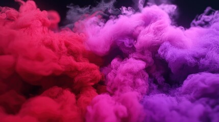 Fototapeta premium Abstract Colorful Ink Clouds Mix in Dark Background