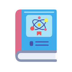 Science textbook icon illustration for education and learning material