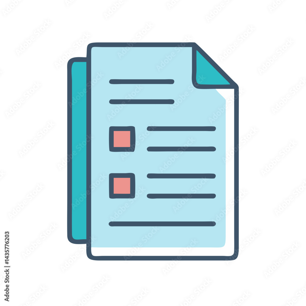 Poster checklist document with check boxes for task management design
