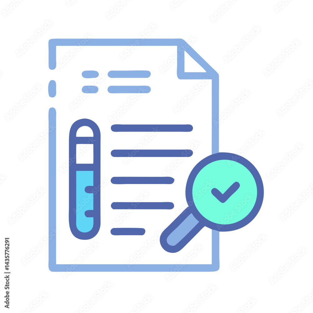 Poster medical research analysis showing documentation and test results analysis